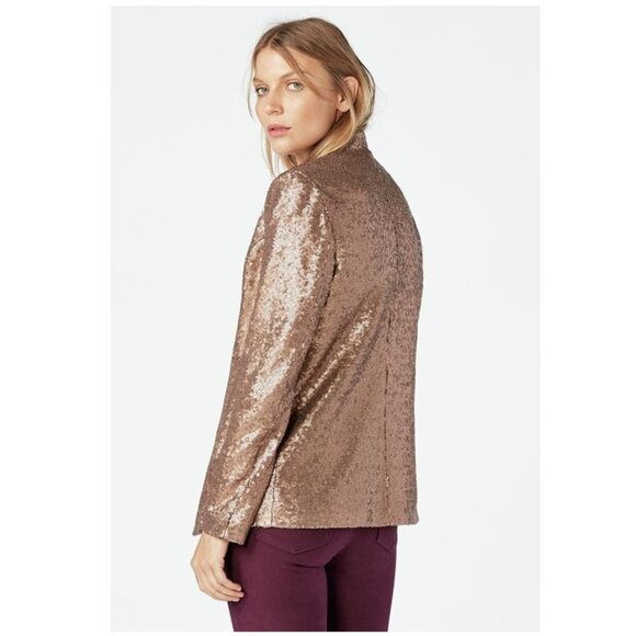 Justfab Rose gold Sequin Blazer - Picture 3 of 7